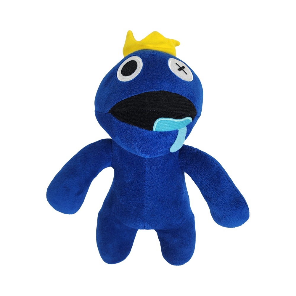 Rainbow Friends Blue Plush Toy 11 Inch Roblox Game Yellow Crown Stuffed